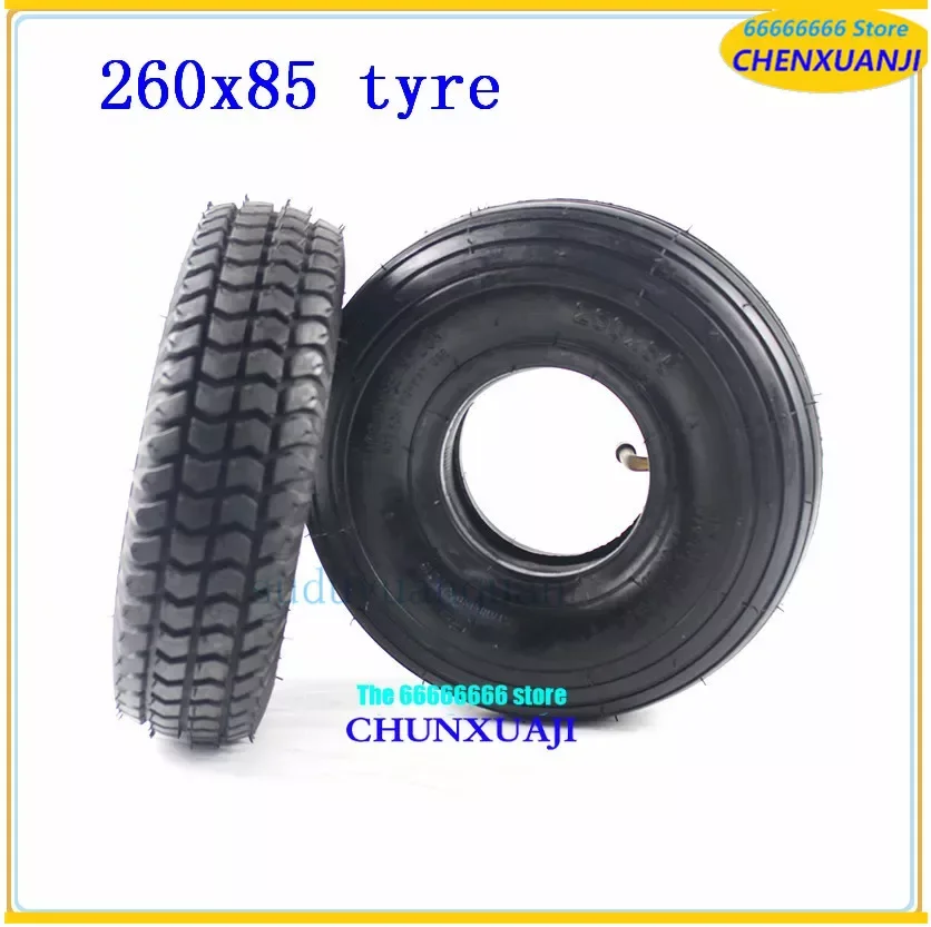 New 260x85 Inch Tyres 3.00-4 Tires Inner Tube kits Fits 47cc 49cc Mini Bike Go Kart Trolley Pocket Bike Chunky Knobbly Offroad