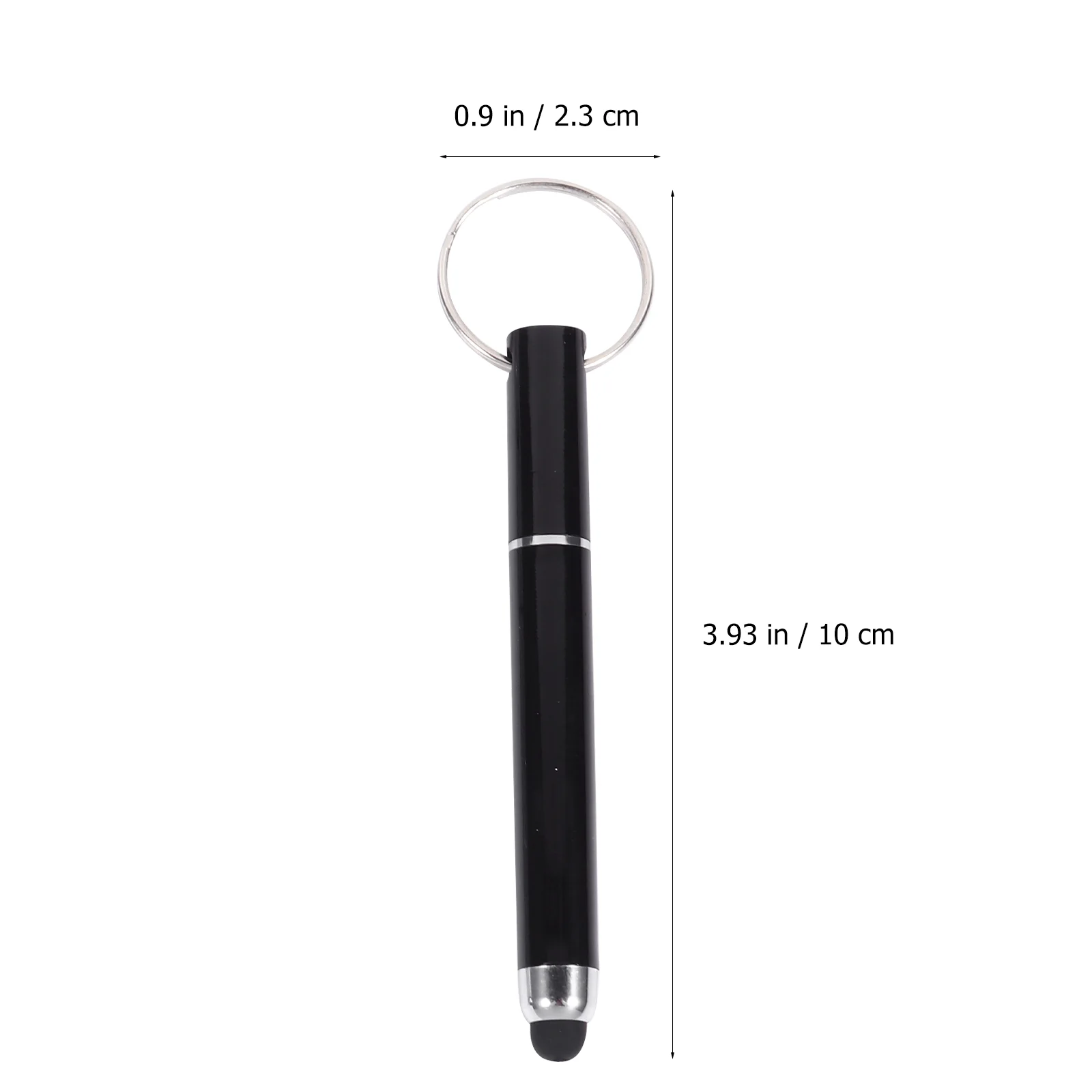 Imagem -03 - Caneta Esferográfica de Tela Sensível ao Toque Mini Canetas Stylus de Bolso para Tablet Chaveiros Pretos Corrente de Desenho Capacitivo para Celular 12 Peças