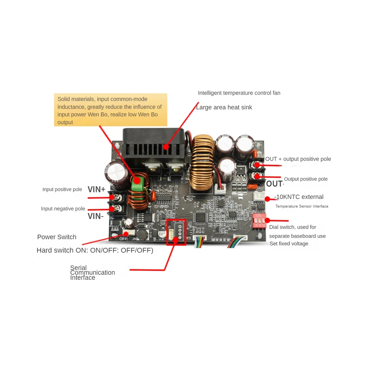Fuente de alimentación de voltaje estabilizado de corriente directa A57G-CNC 20A 1200W voltaje constante placa reductora de reparación de corriente constante