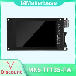 Makerbase MKS TFT35 FW V1.0 3.5 inç dokunmatik ekran 3d yazıcı parçaları takın SD kart USB Disk ön Wifi kontrol önizleme Gcode