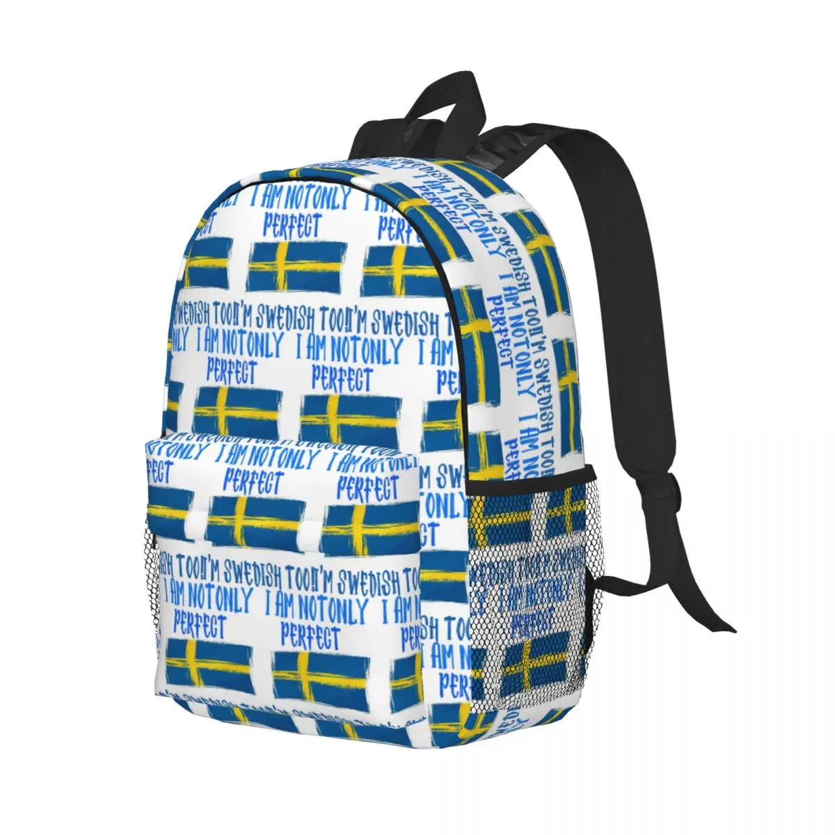

Рюкзак I Am Not Only Perfect I'm Swedish Too Flag, студенческая сумка для книг для мальчиков и девочек, детская школьная сумка, сумки на плечо для ноутбука для мужчин и женщин