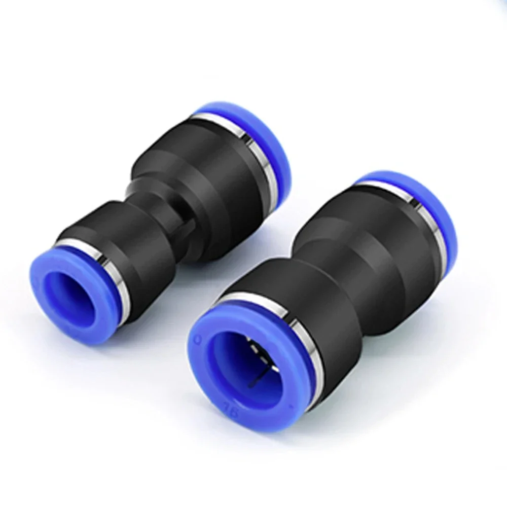 PU PG Pneumatic Quick Connector Plastic Hose Air Pipe 4 6 8mm 10mm 12mm 14mm 16mm Straight Reducing Gas Quick Connection