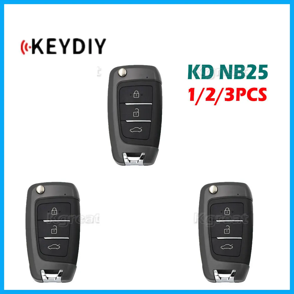 

1/2/3pcs KEYDIY NB25 NB Series MultiFunctional Universal Car Remote Key 3 Buttons for For Hyundai KD900 KD900+ URG200 KD-X2 Mini