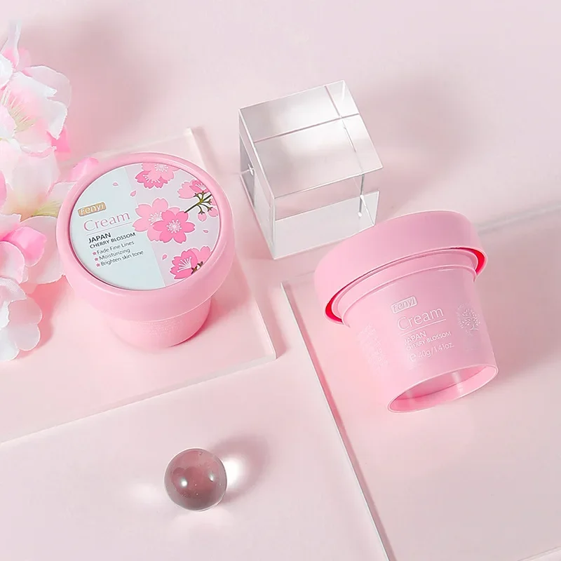 Japon Sakura crème pour le visage blanchissant Anti-âge rétrécissement des Pores cosmétiques hydratant fleur de cerisier Essence Lotion pour le visage émulsions