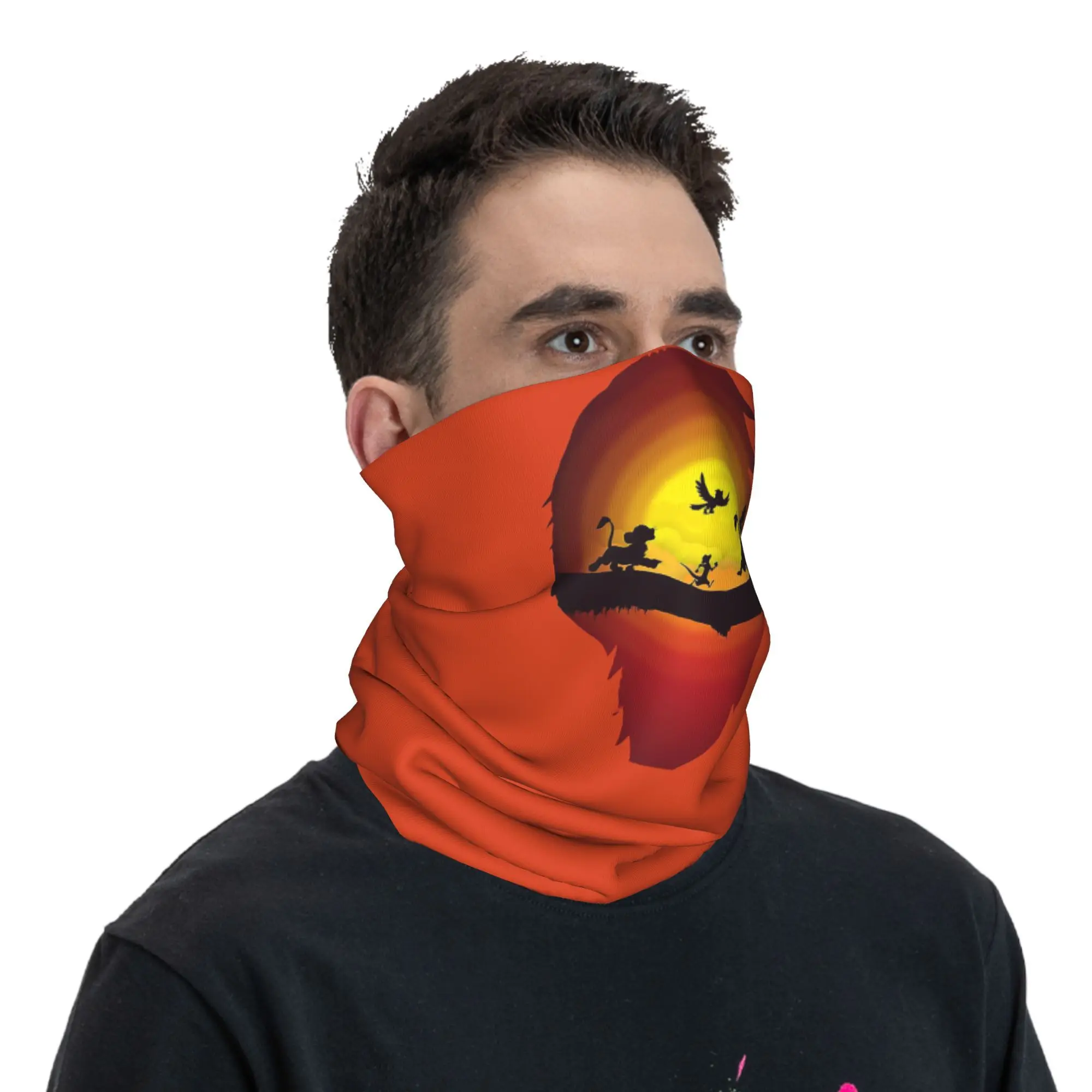 Hakuna Matata Bandana Penutup Leher Syal Masker Cetak Hiasan Kepala Hangat Lari Uniseks Dewasa Musim Dingin