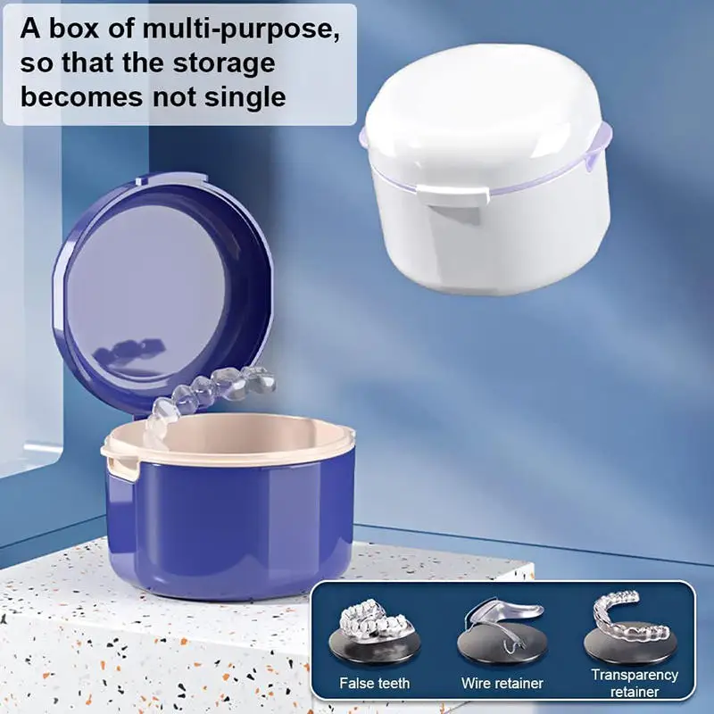 Ортодонтический фиксатор, двухслойный ящик для хранения брекетов, невидимые зубы, чистка зубных протезов, портативный чехол на ремень