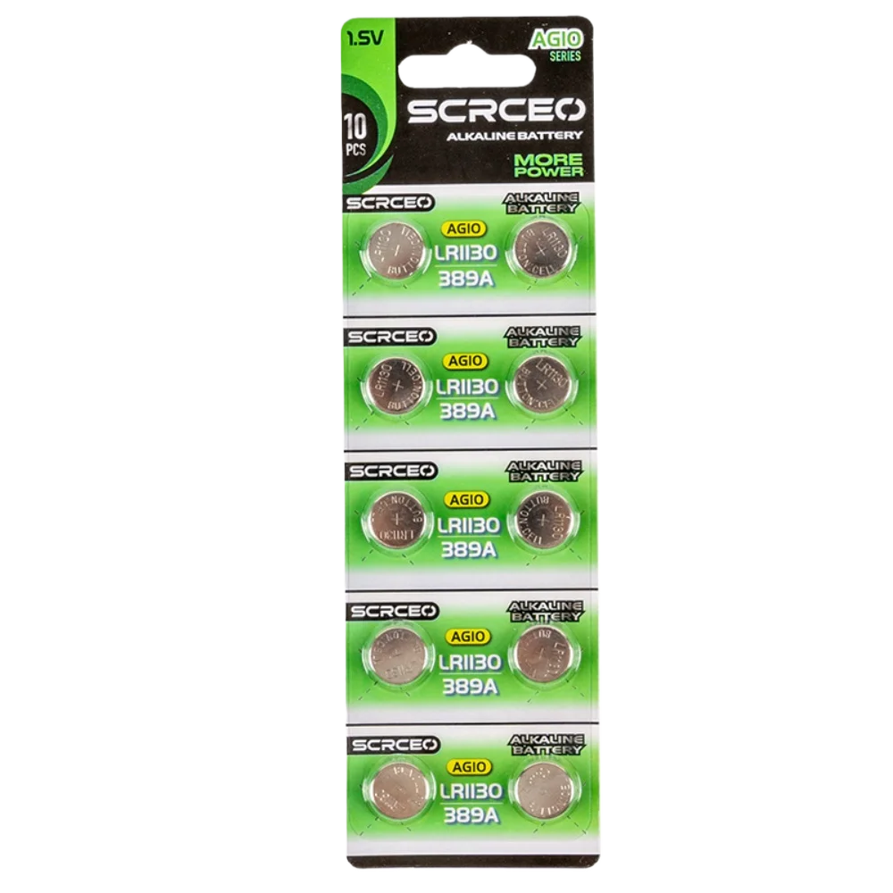 1.55V 78mAh AG10 SR1130 LR54 Alkaline Coin Battery 2-30PCS 389 G10 189 LR113 V10GA for Watch Clock Remote