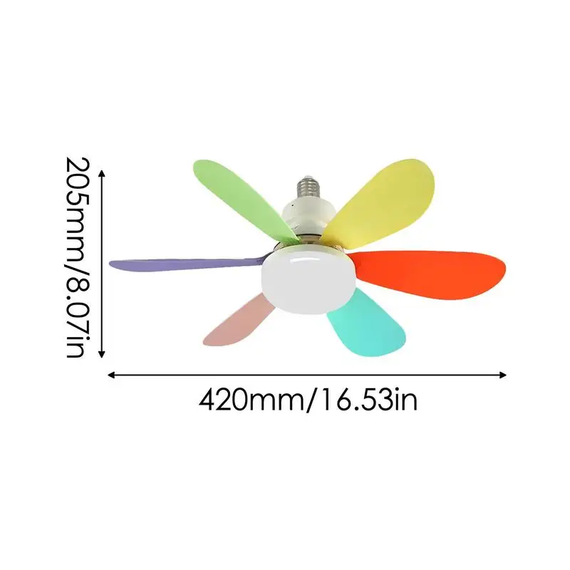 Socket Fan Light Dimmable Screw In Ceiling Fan Light For E27 Base Socket Fan Light Ceiling Fans With Lights And Remote Control