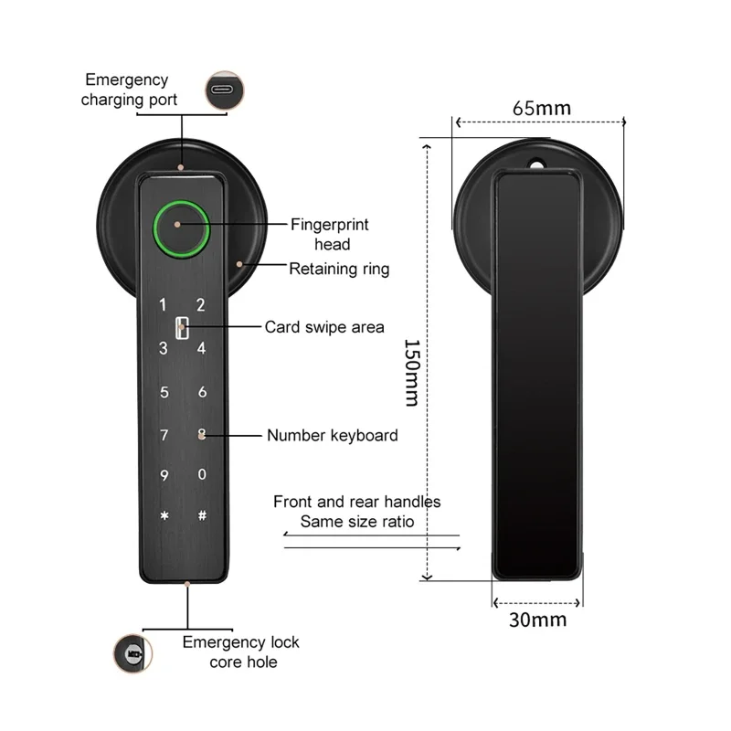 

Приложение Smart Tuya SmartLife, Wi-Fi, пароль от отпечатков пальцев, RFID IC-карта, замок, мертвый болт для дома, деревянная металлическая дверь, пульт дистанционного управления