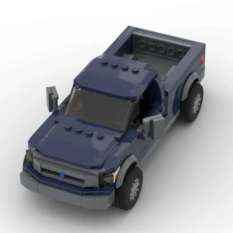 

335 деталей MOC: Сверхпрочный суперкар F-150 Dark Blue City Champions, конструктор DIY, рождественский подарок, безграничное творчество