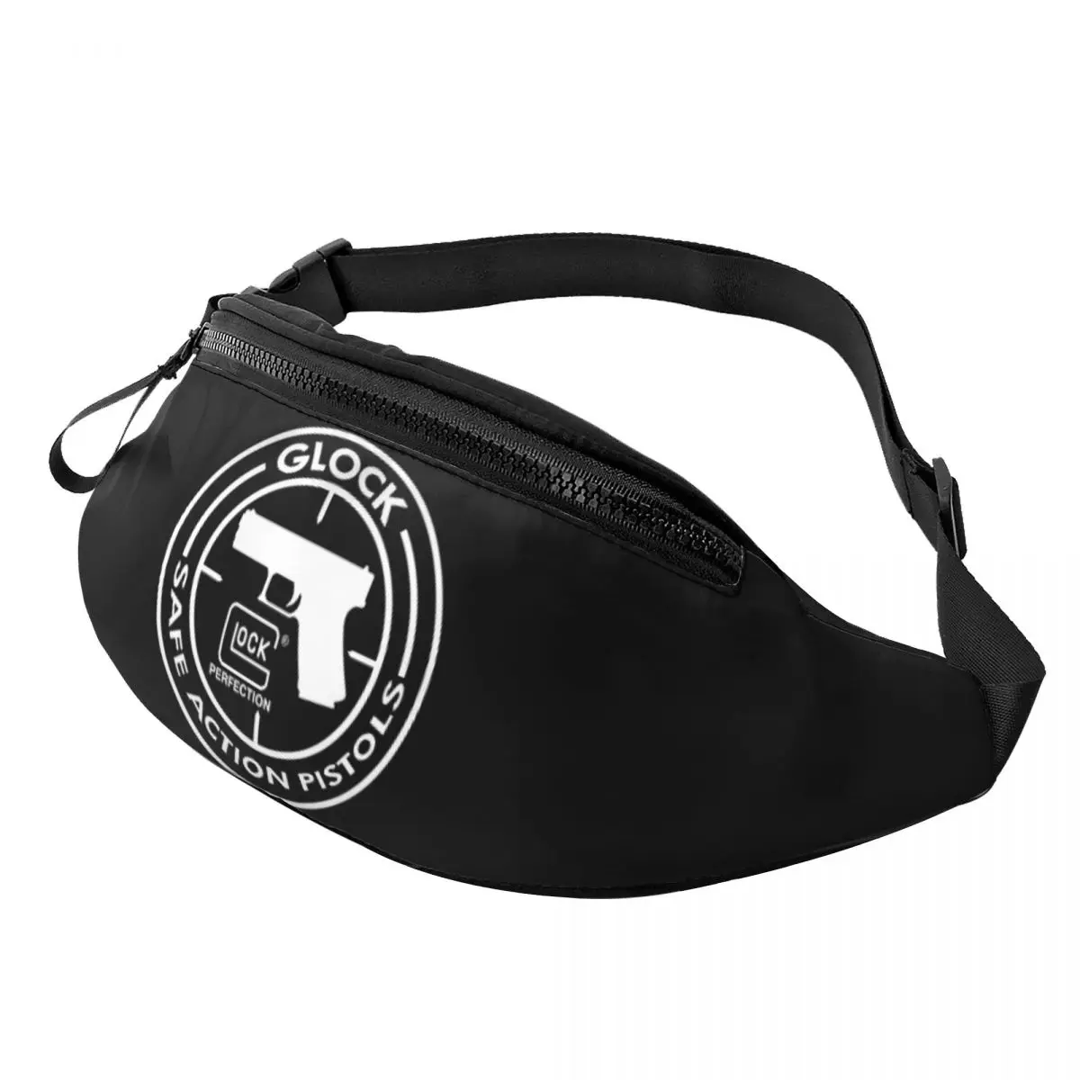 

Cool Tactical Shooting Sports Glock Fanny Pack Women Men Crossbody Waist Bag for Running Phone Money Pouch