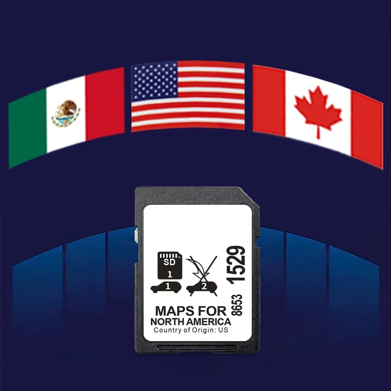 SD-карта Sat Nav GPS для Buick/Cadillac/Chevrolet/GMC GM 8653-1529 Карты США/CAN/MEX Северная Америка 2023 Карты 32 ГБ