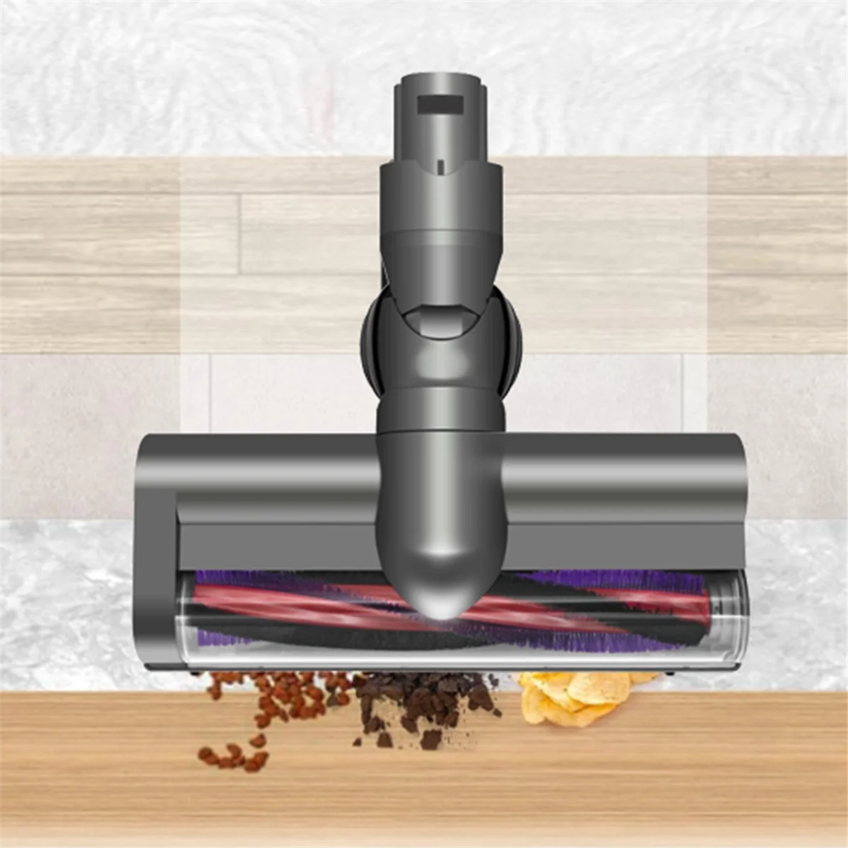 สิ่งที่แนบมากับสูญญากาศ BISM1 สําหรับเครื่องดูดฝุ่น Dyson V6 Series สิ่งที่แนบมาพื้นไม้เนื้อแข็ง การเปลี่ยนหัวแปรงลูกกลิ้งแบบนุ่ม