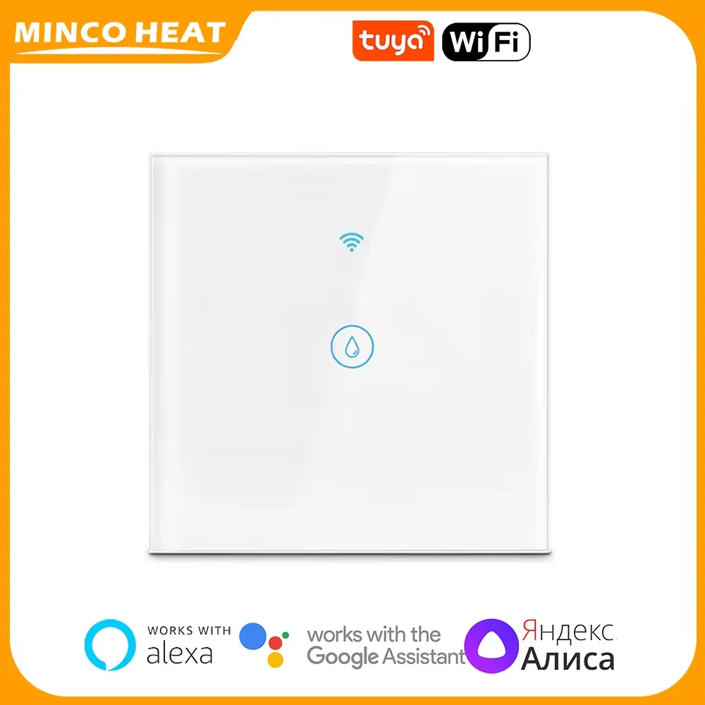 

Minco Heat Smart Tuya Wi-Fi 100 ~ 240 В переменного тока 40 А Сенсорный водонагреватель Переключатель котла с голосовым управлением Работа с Google Home Alexa