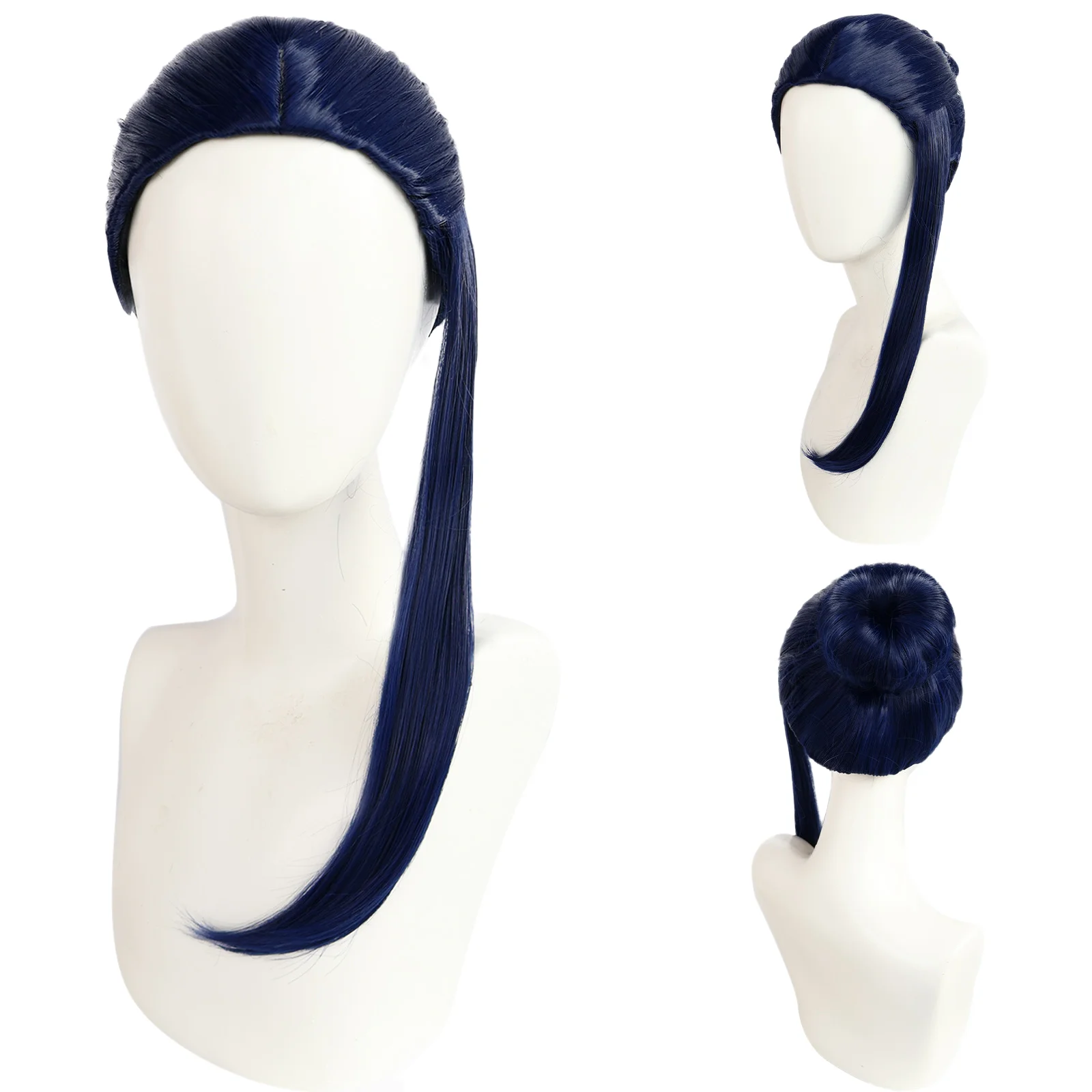 

Caitlyn Cosplay Wig Costume Balck Color Heat Resistant Synthetic Hair Halloween Role Play Party Prop Accessories