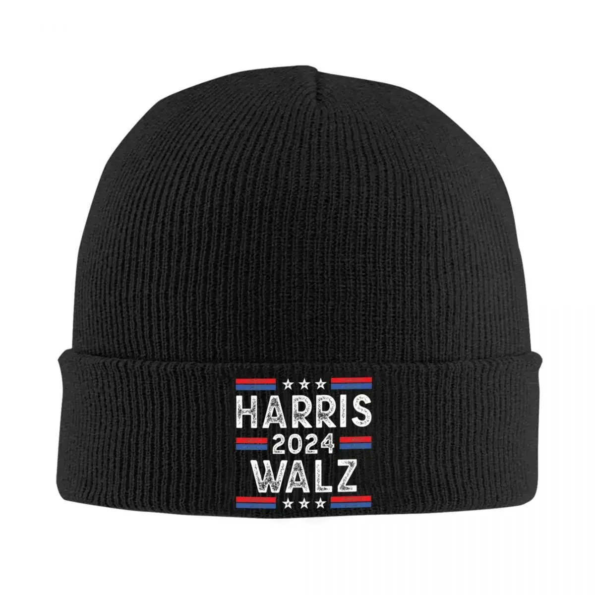 Harris Walz 2024 Election Hat Autumn Winter Beanie Warm Cap Unisex Acrylic Knitted Caps