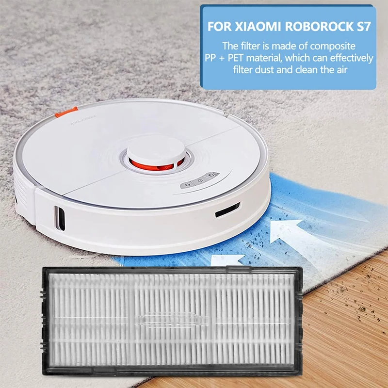 16 Piece Replacement Parts Suitable For Xiaomi Roborock S7 T7S T7 Plus Vacuum Cleaner, Vacuum Cleaner Cleaning Kit