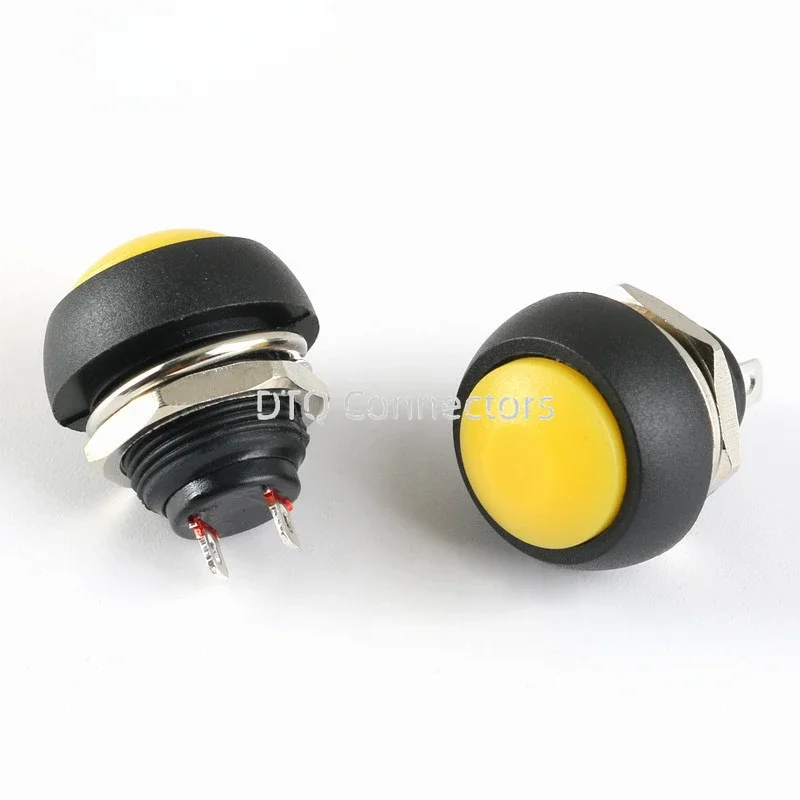 5Pcs Mini 12mm Waterproof Momentary ON/OFF Push Button Round Switch PBS-33B For arduino