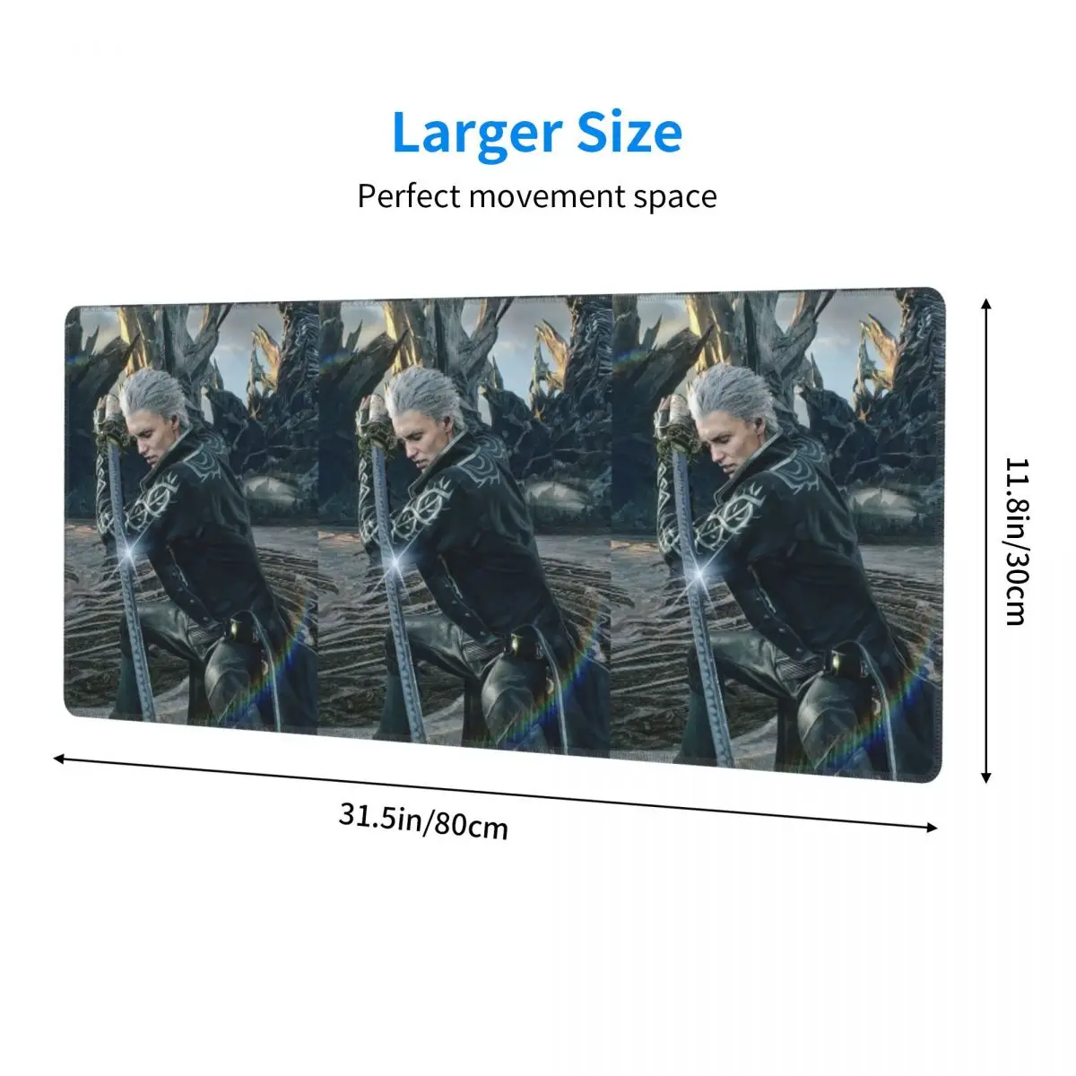Large Mouse Pad Vergil From The Devil May Cry Seri Gamer PC Laptop Mats Keyboard Carpet Computer Gaming Office Desk Mat