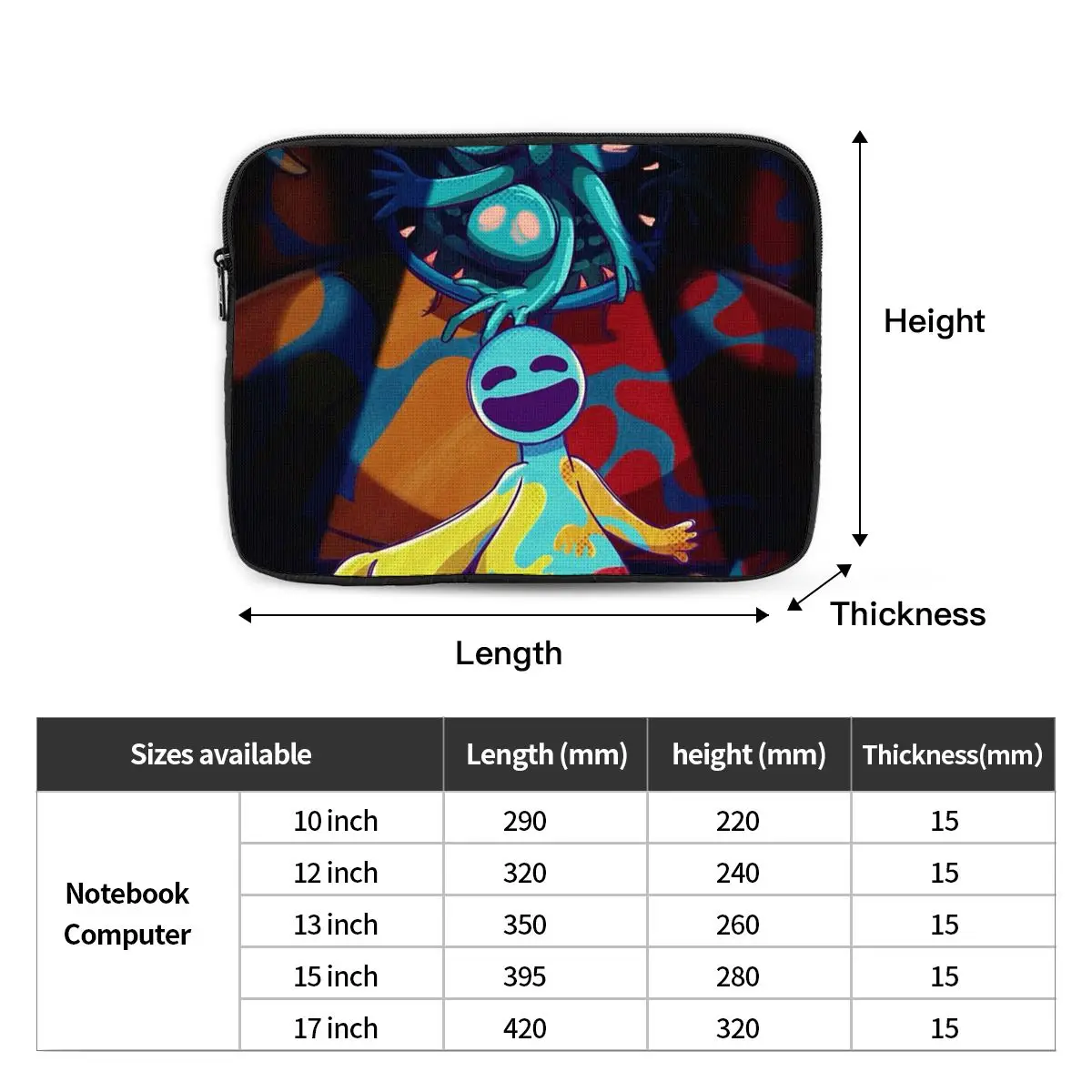 Doey Doughman Horror Pianosaurus Notebook Laptop Bag 10 12 13 15 17 Inch For Macbook Air Pro Tablet Shockproof Case Bag