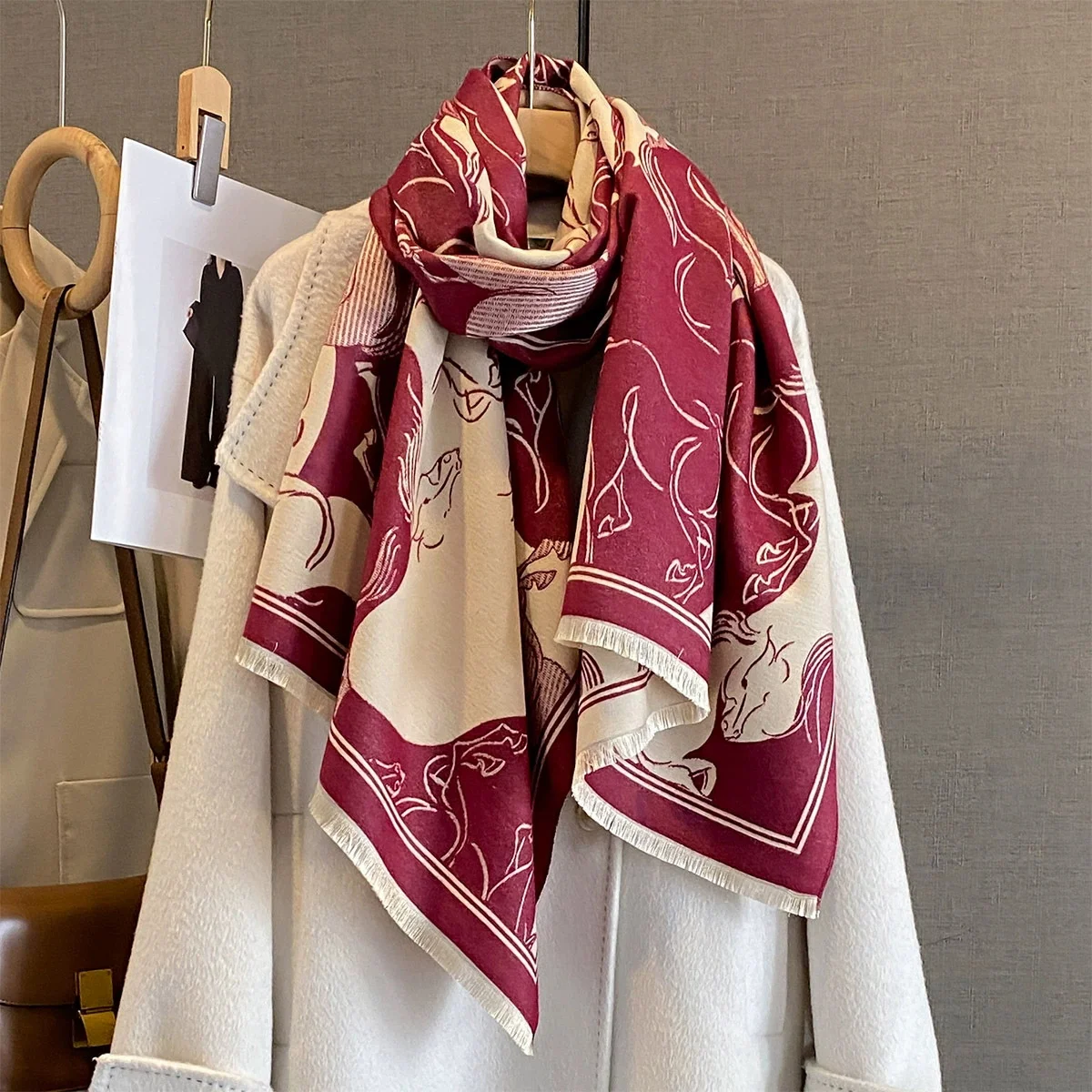 

Женский кашемировый шарф, осенне-зимний толстый теплый шарф, роскошное качество, шаль, модное теплое универсальное одеяло Bufanda Echarpe