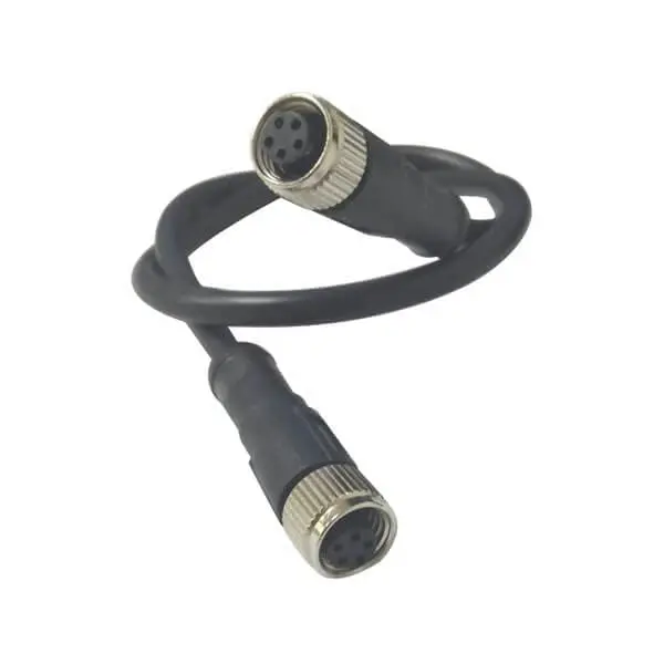 M8 Cordsets B Code 5Pin Female to Female Overmold Cable 1M AWG22 Length Shiled