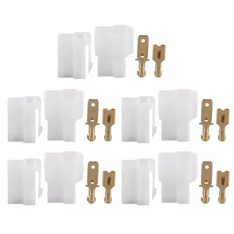 T-Type 2 Pin Radio Power Plug Car Radio Cable Connectors Set Fit for Kenwood for YAESU car FT-7800R FT-8800R