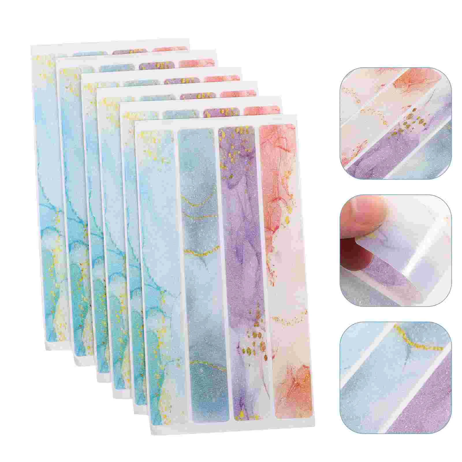 24 Pcs Stickers Bathtub Skid Strip Anti- Applique Shower Stair Colorful Decals Tape for Ladder Bathroom