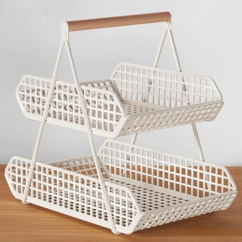 

Multi-layer Snack Storage Box - Desktop Countertop Organizer Basket for Kitchen, Dining & Living Room