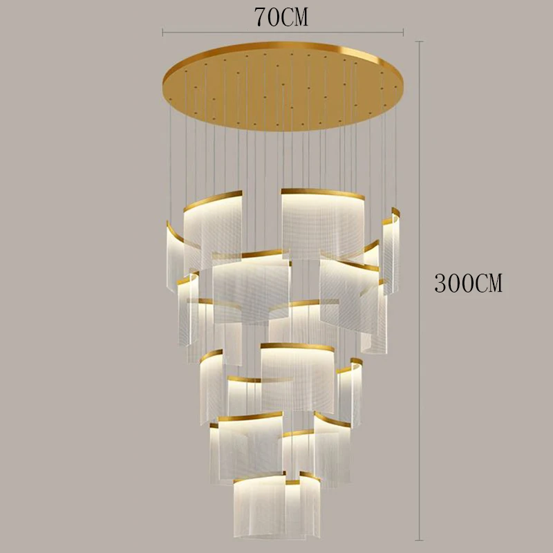 Moderne gouden trapleuninglamp Moderne eenvoudige woonkamerlamp led huisdecoratie binnenverlichting