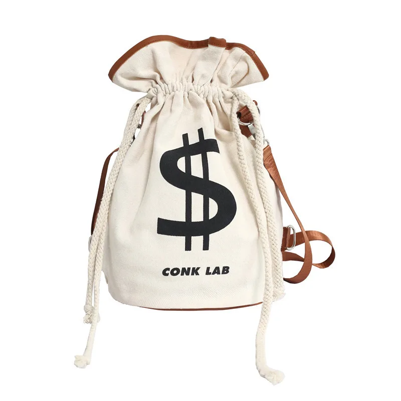 

Canvas Bag Trend Portable Drawstring Water Bucket Designer Luxury Shoulder Crossbody Handbags For Women Messenger Versatile Y2k