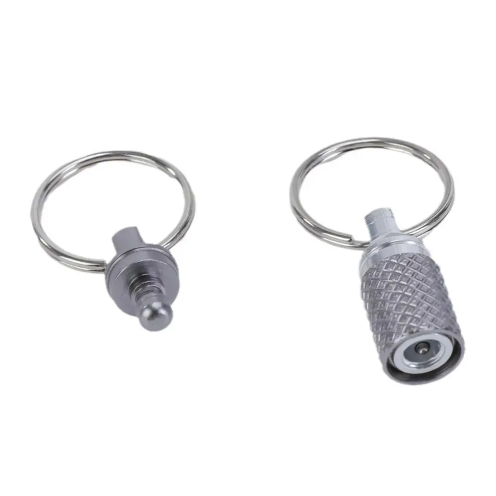 New Double Headed Quick Release Keychain 360° Rotation Retractable Clip Pull Apart Buckle Mini Aluminum Alloy Keys Fob Outdoor