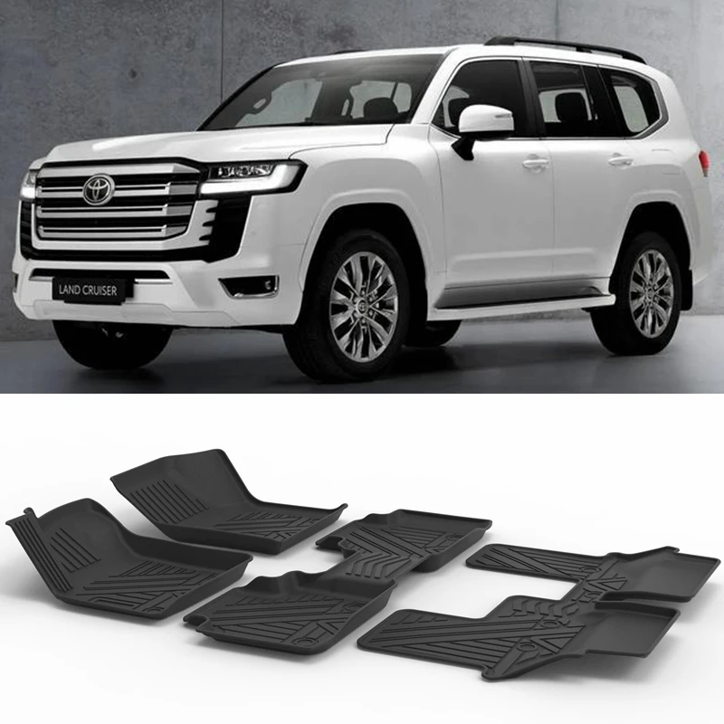 Use for Toyota Land Cruiser LC300 car carpet LC300 floor foot Mats Full Set Fit For LC300 waterproof floor mat LC300 floor mats