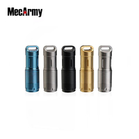 MecArmy X2S Mini Flashlight 130LM USB Rechargeable Stainless Steel EDC Torch Keychain Flashlight Built-in 10180 Battery