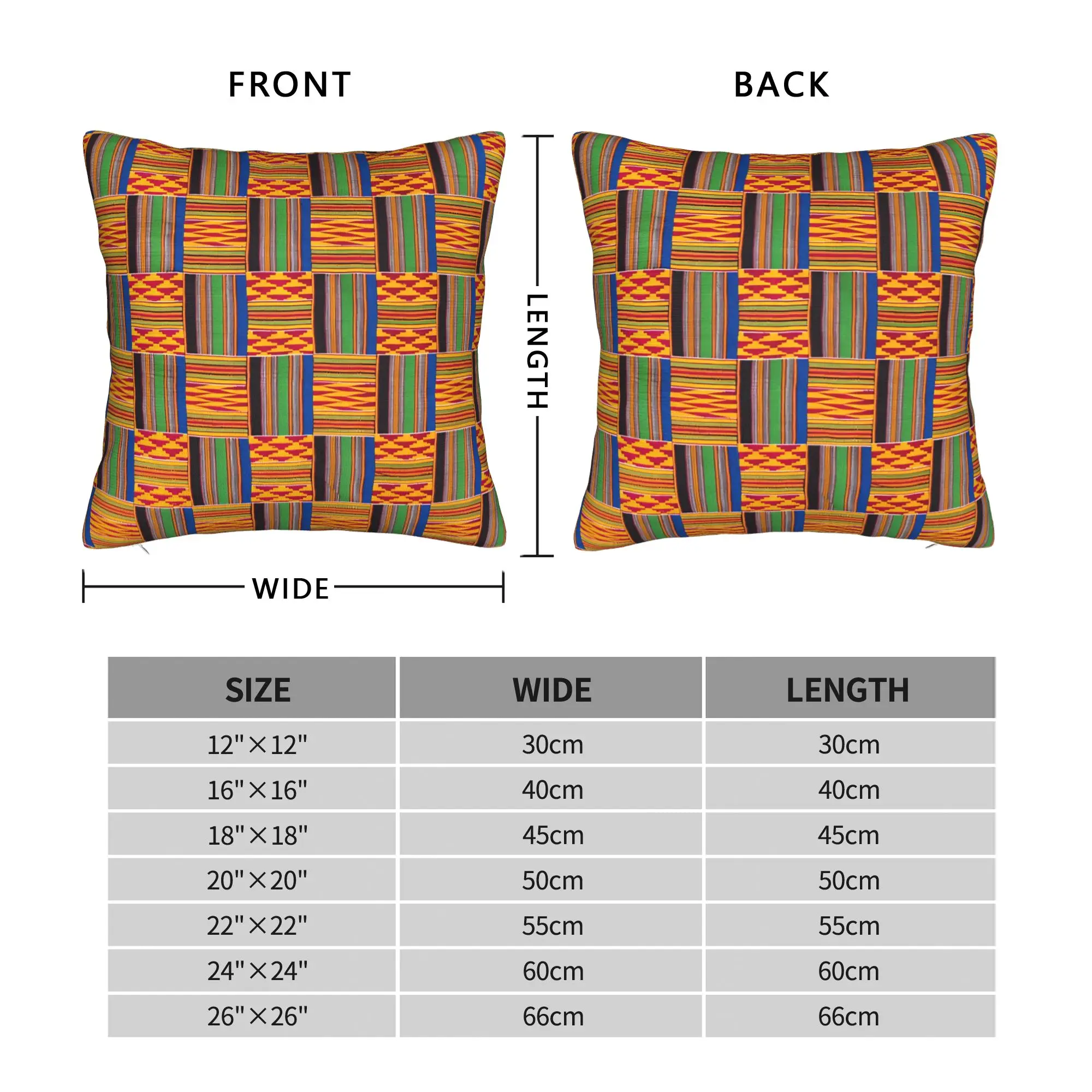 African Pattern Authentic Kente Cloth Pillow Cover  Comfy Cushion Cover Morden Pillow Case For Sofa Car Home Decor