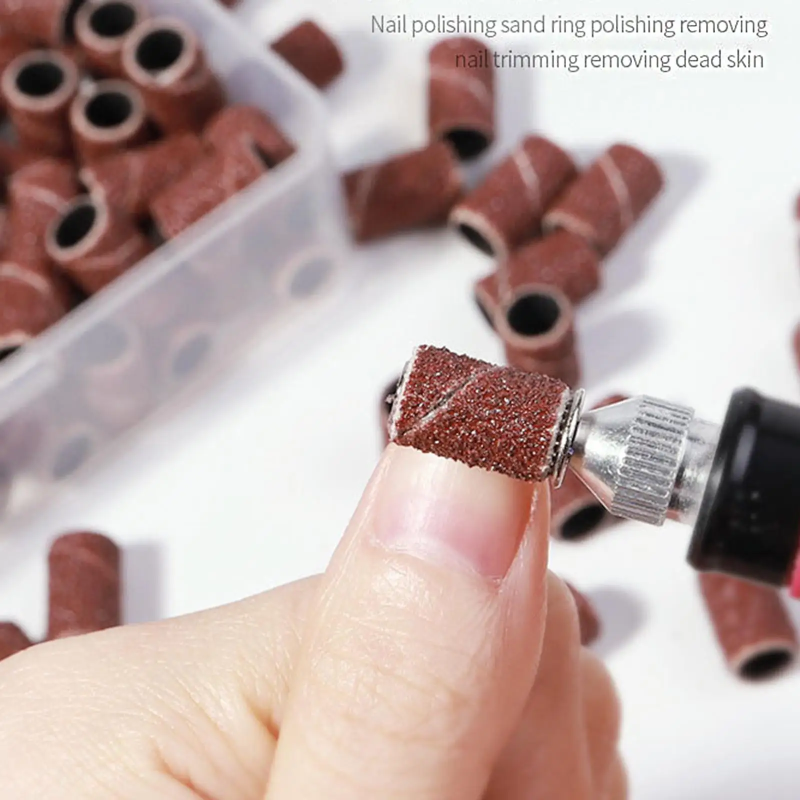 مجموعة أربطة صنفرة 6x مع مجموعة صنفرة لأدوات المانيكير الكهربائية - 75 قطعة ألوان مختلطة، 80 120 180 #4