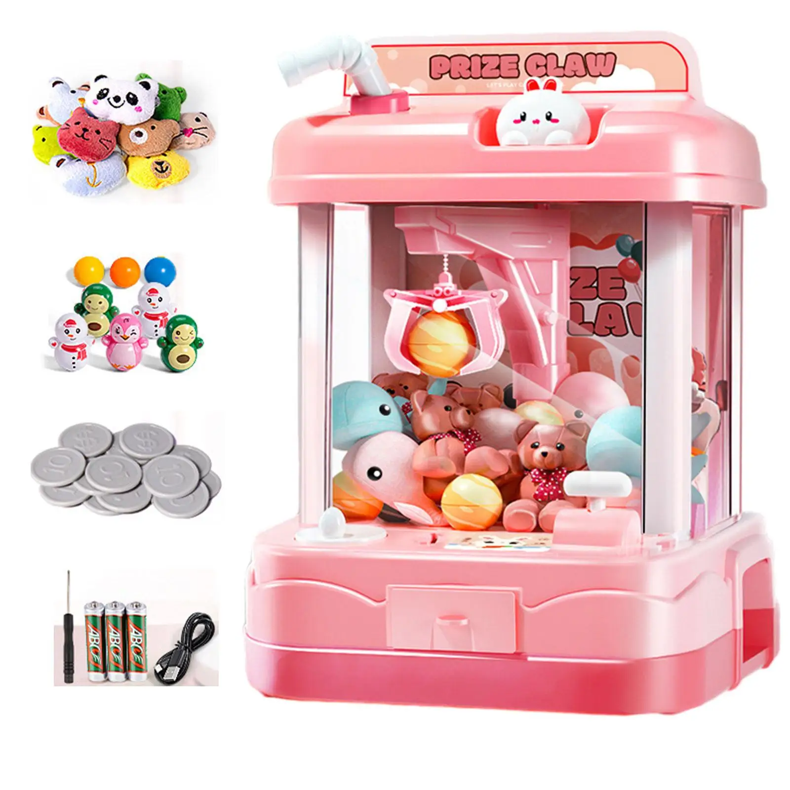 Electronic Claw Machine Table Game for Children with Joystick and
