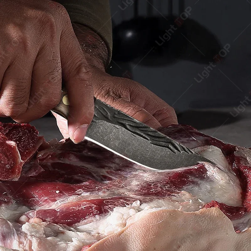 Kitchen Boning Knives Handmade Forged Knife Meat Cleaver Butcher Knife Household Fruit Vegetable Cutter Chef Cooking Knife