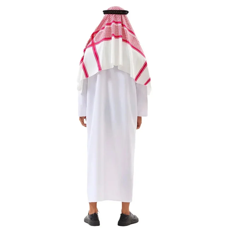 

v;7,e\6'Men Arabia Arab Sheikh Cosplay Costume Shepherd Arabian Prince White Robe for Adult Halloween Carnival Party Cosh;3,p\5/