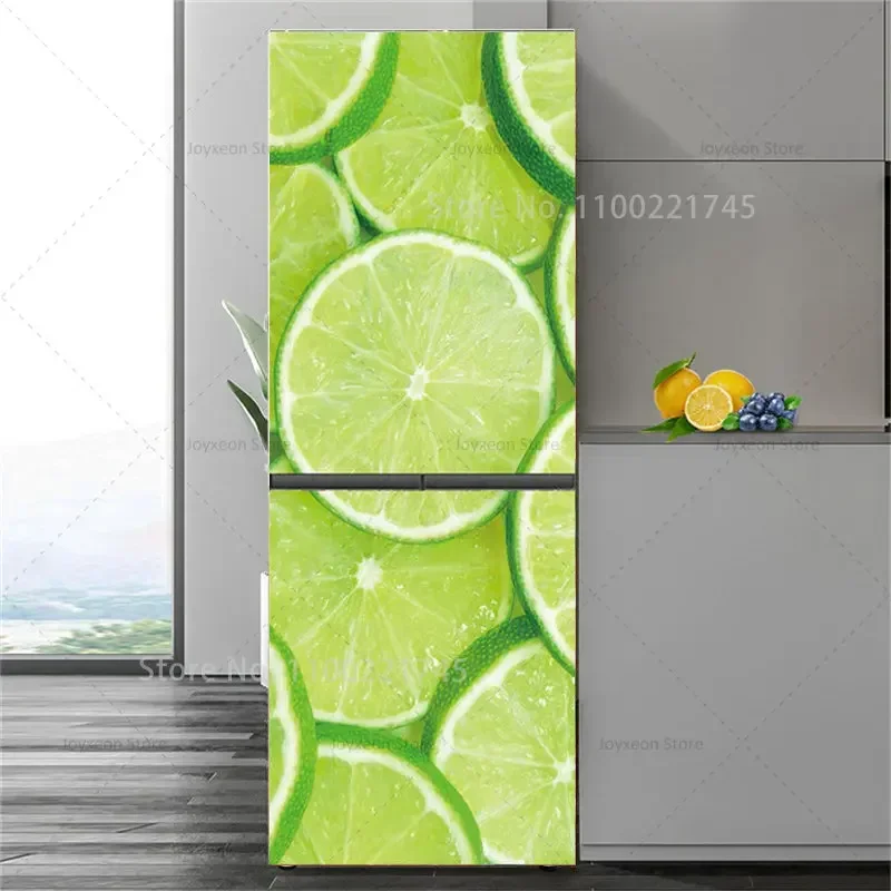 3D Multi-Style Refrigerator Sticker Outdoor PVC Waterproof Self-Adhesive Poster Home Decoration Refrigerator Sticker