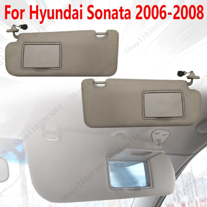 Sunvisor Car Interior Roof Sun Visor Sunshield Sunshade With Makeup Mirror  For Hyundai Sonata 2006 2007 2008 852013K010QD