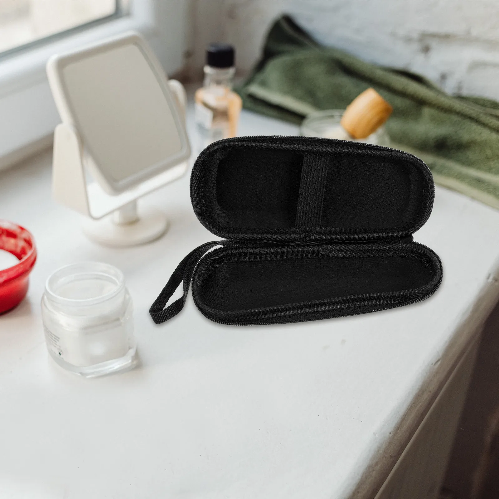 Razor Travel Case High Density Eva Zippered Protective Sleeve for Razor Heads Electric Shaver Storage Bag Drop Proof Compact