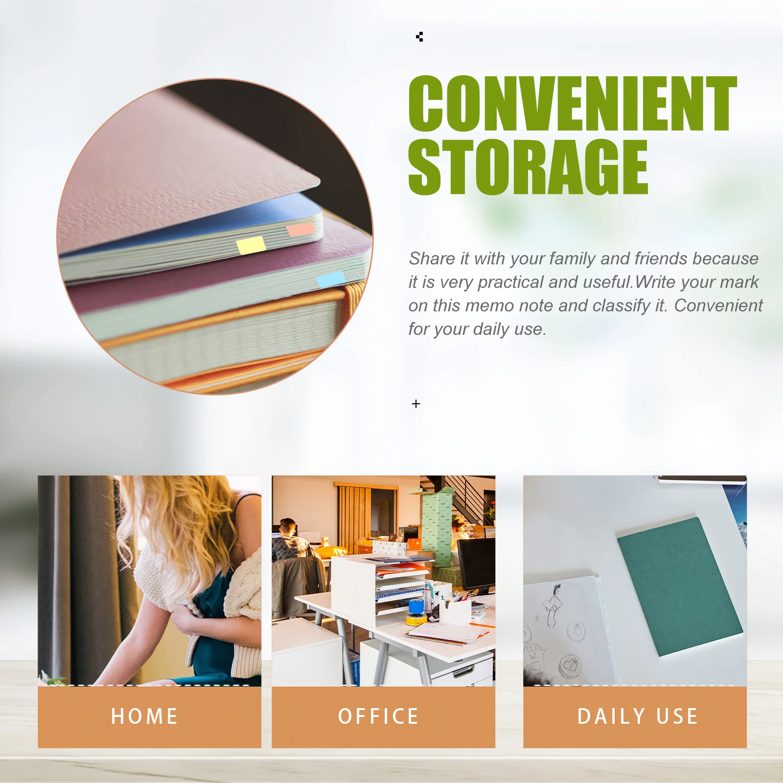 360Pcs Sticky Tabs Practical Office Supplies Bible Study Tearable Memo Index Convenient for Daily Use Sticky Tabs