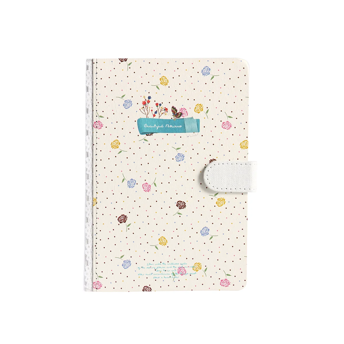 

Floral Pattern Notebook The Magnetic Clasp Hardcover with Flowers Notebooks Journal Diary