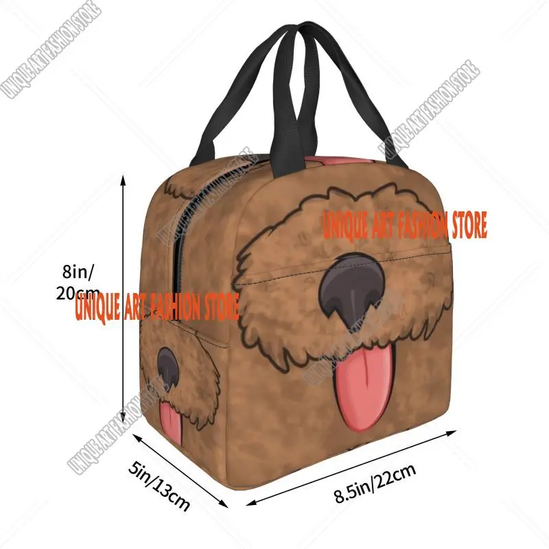 Custom Cute Poodle Puppy Lunch Bag Women Dog Animal Thermal Cooler Insulated Lunch Boxes for Children School