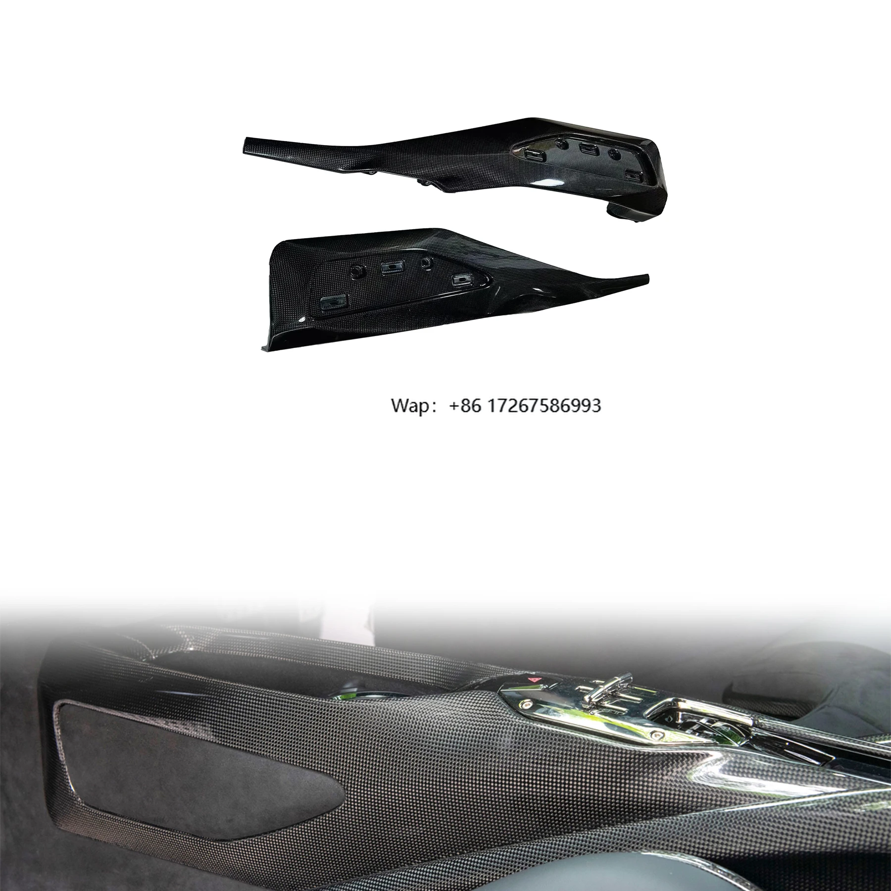 Peças Automotivas Estilo OEM SF90, Acessórios de Fibra de Carbono Seco para Carros, Painel de Controle Central de Câmbio SF90