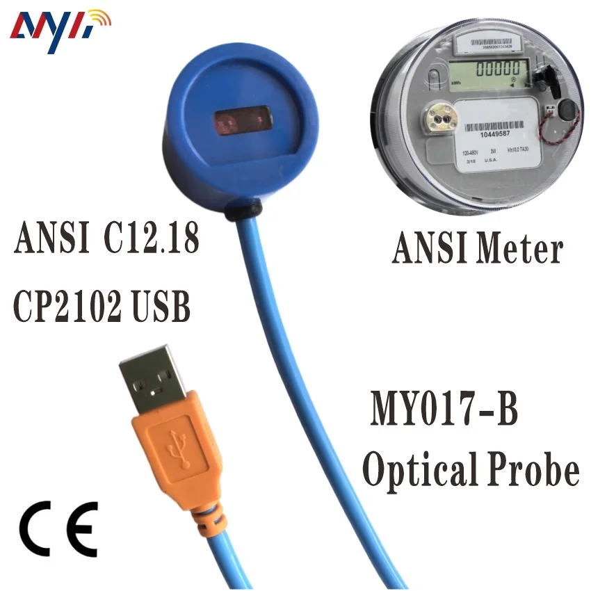 ANSI tipo 2 C12.18 AS1284.10.2 CP2102 USB2.0 a IR sonda ottica universale TransData a infrarossi per misuratore di portata lettura del misuratore di