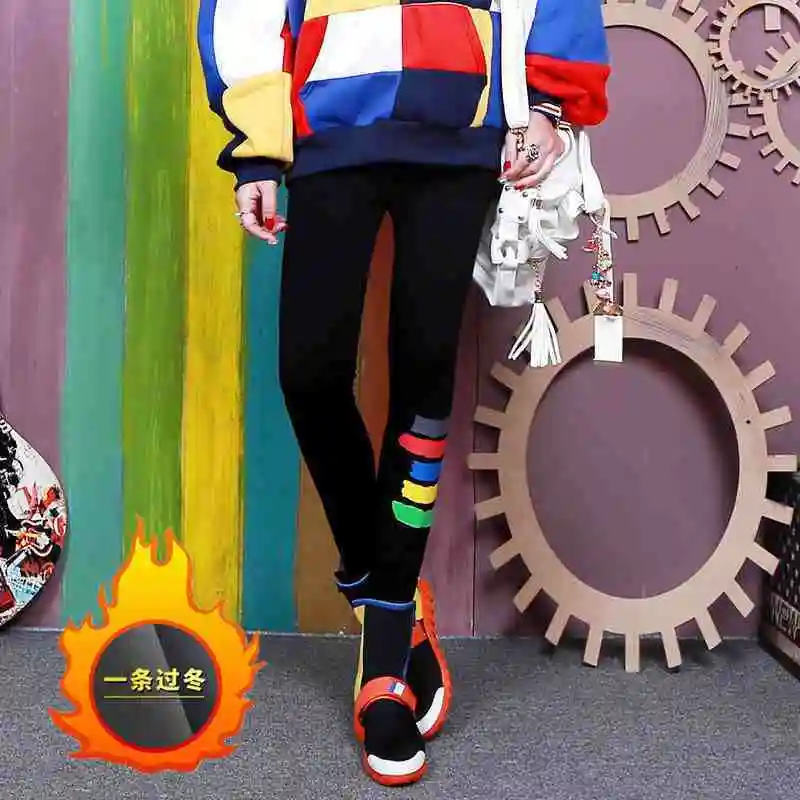 

Printed High-waisted Skinny Skinny Cropped Pants Bottoms Autumn Winter New High-stretch Leggings Internet Celebrity Yoga Pants