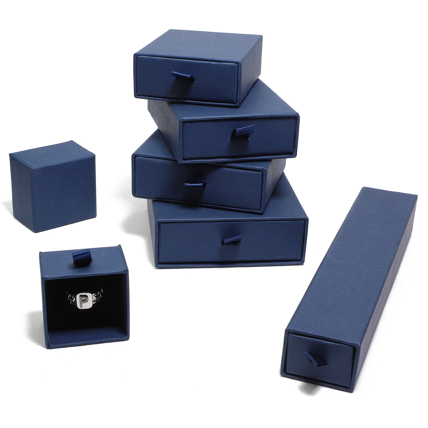 

Wholesale 1pcs Royal Blue Paper Jewelry Boxes Jewelry Gift Packaging Boxes Wedding Party Gift Earring Necklace Bracelet Ring Box