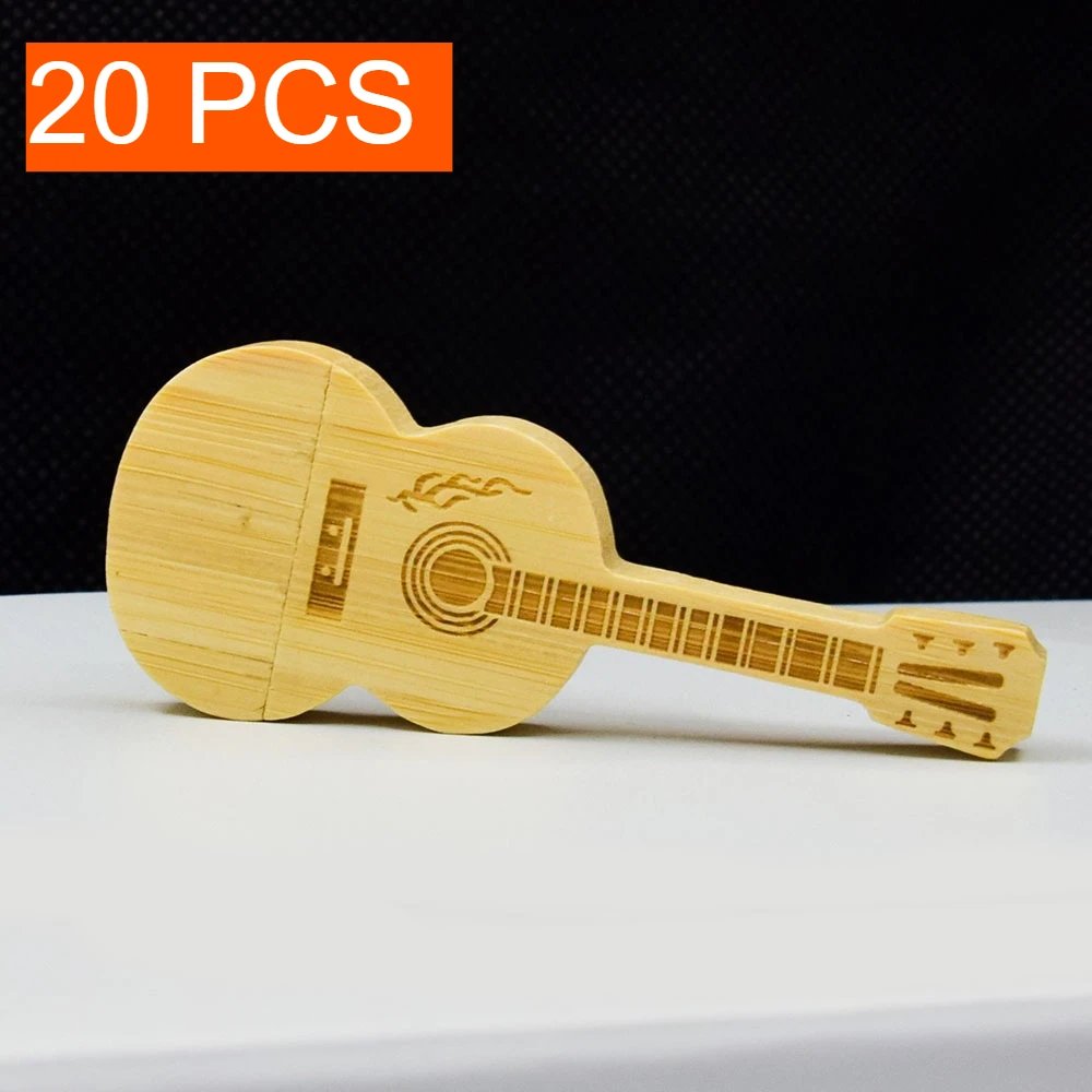 

20 шт./лот, деревянная гитарная ручка, USB-флешка, флэш-накопитель, 4 ГБ, 16 ГБ, 32 ГБ, 64 ГБ, 128 ГБ, Cle USB, бесплатный логотип